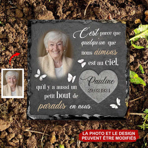Pierre Tombale Mémorial Personnalisée - Un Petit Bout de Paradis