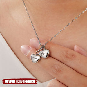 Collier Cœur Personnalisé Porte-Cendres – Bijou Commémoratif Gravé avec Nom