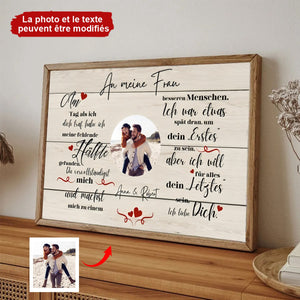 Le jour où je t'ai rencontré - Toile photo personnalisée pour les couples