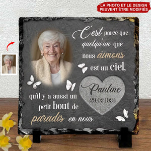 Pierre Tombale Mémorial Personnalisée - Un Petit Bout de Paradis