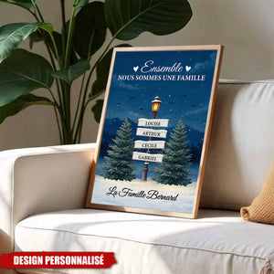 Affiche Familiale Personnalisée - Ensemble Nous Sommes Une Famille