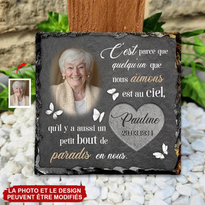 Pierre Tombale Mémorial Personnalisée - Un Petit Bout de Paradis