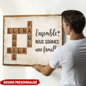 Affiche Familiale Personnalisée - Ensemble, Nous Sommes une Famille