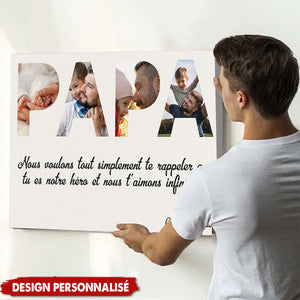 Affiche Photo Personnalisé "PAPA" - Un Cadeau Inoubliable pour Papa