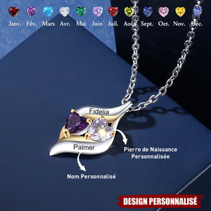 Collier Cœurs Entrelacés Personnalisé – Cadeau Romantique et Unique