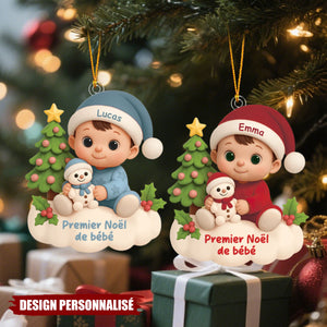 Décoration de Sapin Personnalisée – Le Premier Noël de Mon Bébé