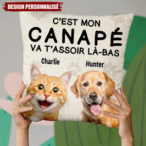 Coussin Personnalisé Chien & Chat - Cadeau pour Propriétaires et Amoureux des Animaux