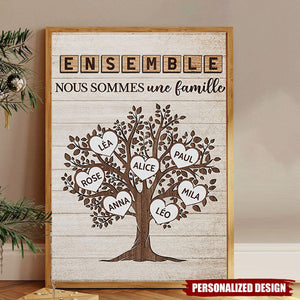 Tableau Arbre Généalogique Personnalisé – Ensemble, Nous Sommes Une Famille