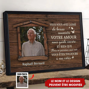 Toile Personnalisée Commémorative - Toujours À Mes Côtés - Avec Photo