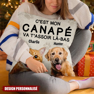 Coussin Personnalisé Chien & Chat - Cadeau pour Propriétaires et Amoureux des Animaux