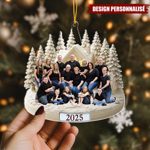 Ornement de Noël en Acrylique Personnalisé - Notre Pays des Merveilles d'Hiver