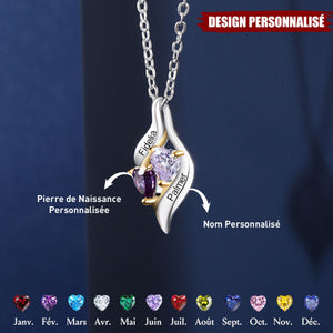 Collier Cœurs Entrelacés Personnalisé – Cadeau Romantique et Unique