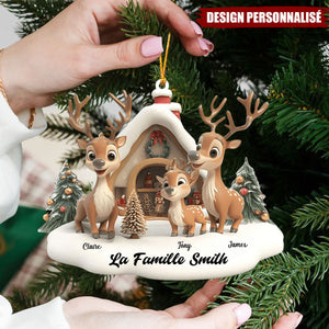 Ornement de Noël Famille Renne – Cadeau Unique et Mignon