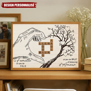 Affiche “La Famille” avec Prénoms Personnalisés – Idée Cadeau Unique
