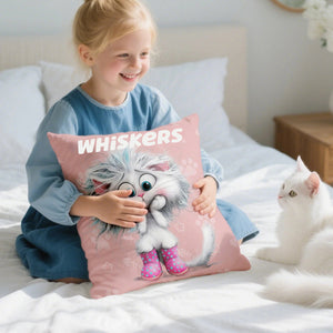 Coussin Personnalisé avec Motif de Chat Amusant – Cadeau Décoratif et Confortable pour la Maison