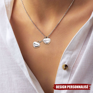 Collier Cœur Personnalisé Porte-Cendres – Bijou Commémoratif Gravé avec Nom