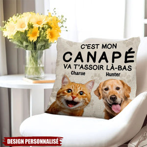 Coussin Personnalisé Chien & Chat - Cadeau pour Propriétaires et Amoureux des Animaux