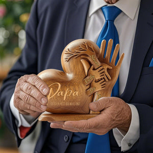 Papa/Maman, tu es la pièce qui nous unit – Plaque personnalisée en forme spéciale pour père/Mère