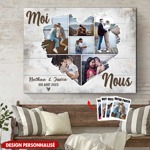 Affiche photo cœur personnalisée - Cadeau souvenir d’amour