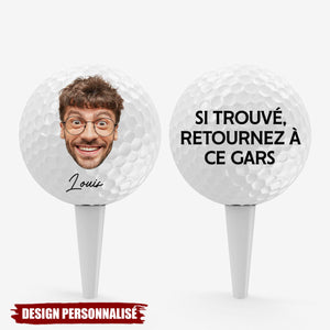Balle de Golf Personnalisée avec Photo et Texte Humour