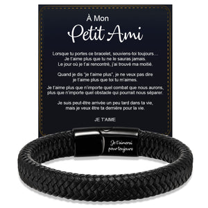 Bracelet en Cuir Personnalisé pour Homme – Cadeaux pour la fête des pères, un anniversaire ou une remise de diplôme