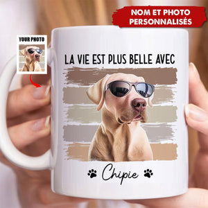 Mug Personnalisé avec Photo d'Animal – Nom & Image Personnalisables