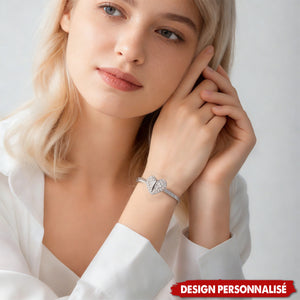 Bracelet Cœur Photo Personnalisé – Cadeau Personnalisé Plein d’Émotion