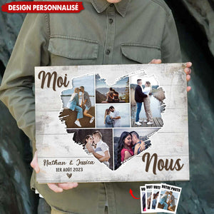 Affiche photo cœur personnalisée - Cadeau souvenir d’amour