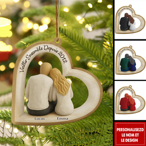 Ornement Couple Personnalisé – Vieillir Ensemble Depuis…