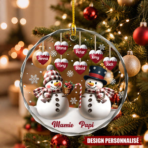 Décoration de Noël Personnalisée - Cadeau Familial Unique