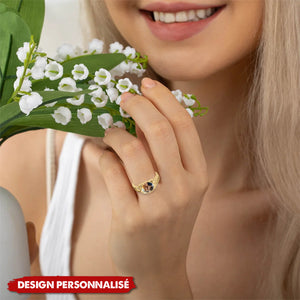 Bague Personnalisée avec Photo – Cadeau Romantique pour Couples