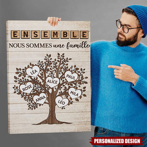 Tableau Arbre Généalogique Personnalisé – Ensemble, Nous Sommes Une Famille