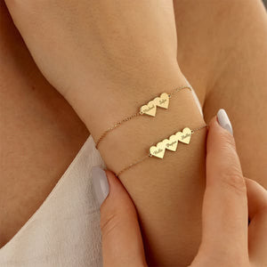 Bracelet Cœur Personnalisé pour la Fête des Mères – Spécialement Personnalisé avec les Noms des Enfants