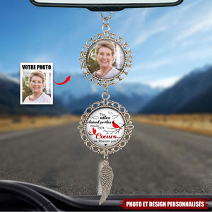 Ornement Mémorial Personnalisé pour Rétroviseur - Souvenir Photo