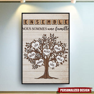 Tableau Arbre Généalogique Personnalisé – Ensemble, Nous Sommes Une Famille