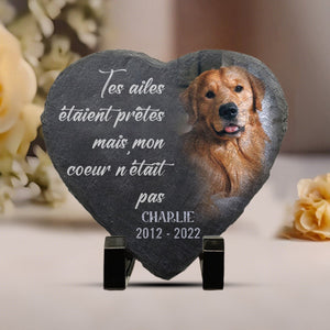 Pierre Commémorative en Forme de Cœur – Hommage Personnalisé pour Animal de Compagnie
