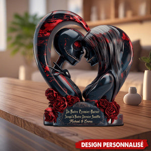 Plaque Acrylique Personnalisée - Amour Éternel du Premier Baiser au Dernier Souffle