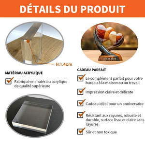 Toi et Moi, On Gère Ça – Plaque Acrylique Personnalisée en Forme de Couple