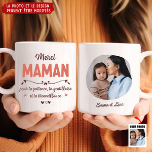 Merci Nounou Avec Photo - Mug Personnalisé Nounou