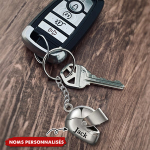 Porte-clés Casque Moto Personnalisé – Gravure Nom Unique