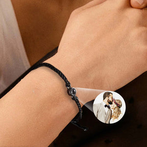 Bracelet Photo Personnalisé en Corde – Un Souvenir Unique d'Amour
