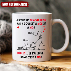 Mug Personnalisé - Cadeau Amusant pour Couple, Amoureux et Mariés