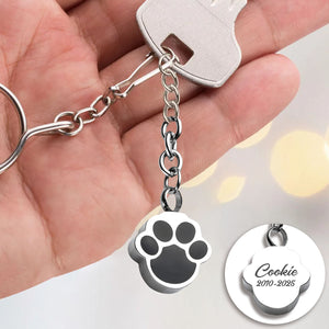 Porte-clés Urne Mémoriale Personnalisée – Patte d’Animal