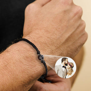 Bracelet Photo Personnalisé en Corde – Un Souvenir Unique d'Amour