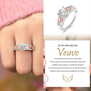 Personnalisé je ne suis pas une veuve Ailes d’ange mémorial bague