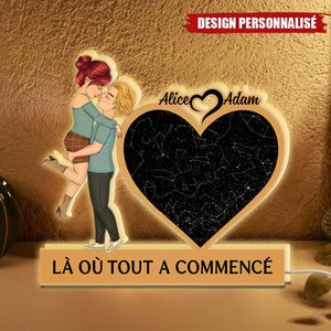 Boîte Lumineuse Acrylique Personnalisée - Souvenir Romantique et Cadeau Unique