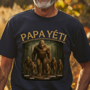 T-shirt personnalisé "Papa Yéti" – Comme un papa, mais encore plus sauvage et mystérieux