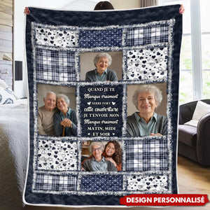 Couverture Photo Personnalisée avec Message d’Amour – Cadeau Chaleureux pour Grands-Parents et Famille