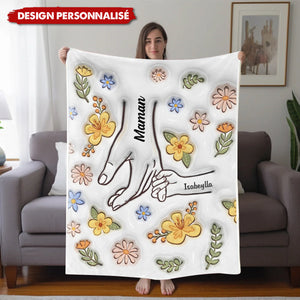 Le Lien d’Amour Éternel – Couverture Famille avec Prénoms Personnalisés