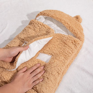 Couverture d’Emmaillotage Bébé Personnalisée avec Nom et Motif Ours – Cadeau d’Anniversaire pour Bébé